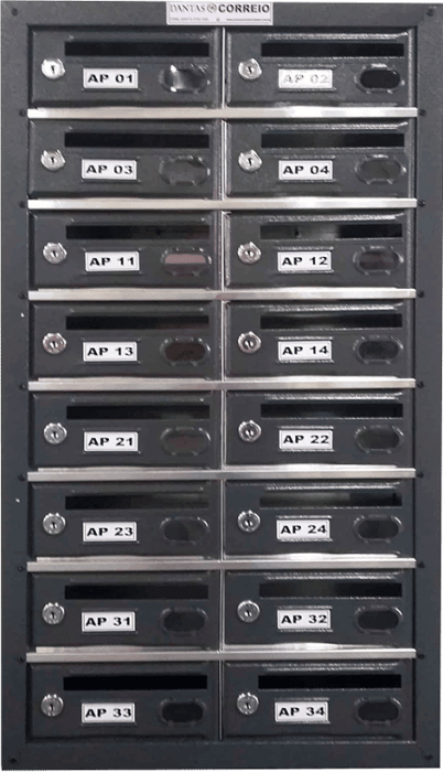 CAIXAS DE CORREIO PARA CONDOMINIO EM ACO MODELO 9005 V